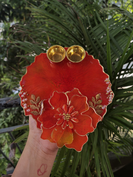 3D Floral Pooja Thali