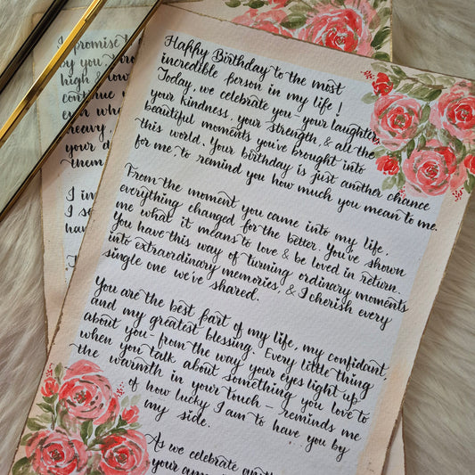 Handwritten Scroll Letter