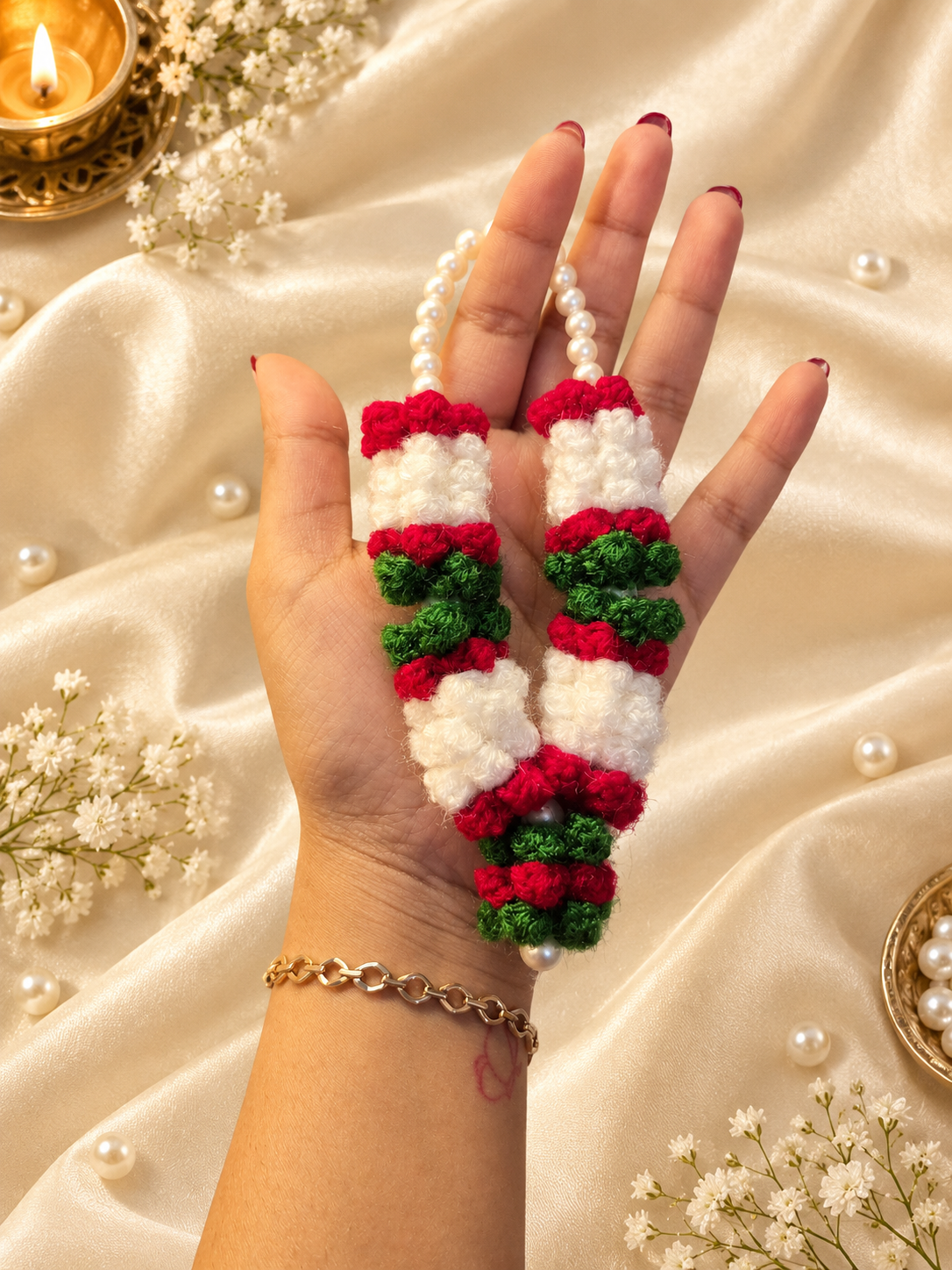 Crochet Maala (For God Figures)- 5.5inch