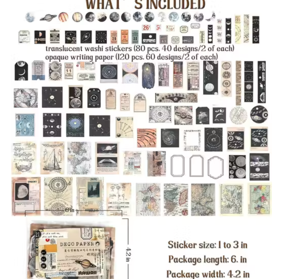Vintage Space Scrapbook Pack