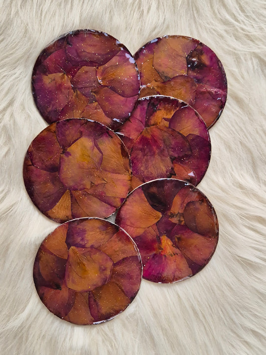 MDF-Resin Flower Coaster