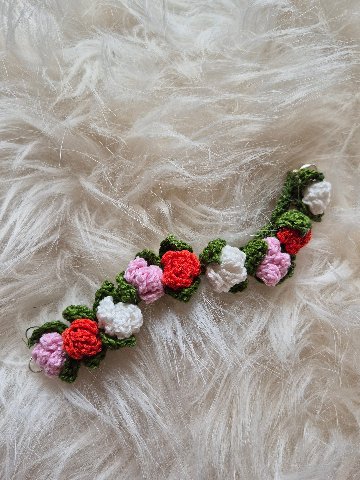 Crochet Rose Bracelet