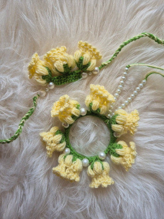 Lily of the Valley Crochet Rakhi