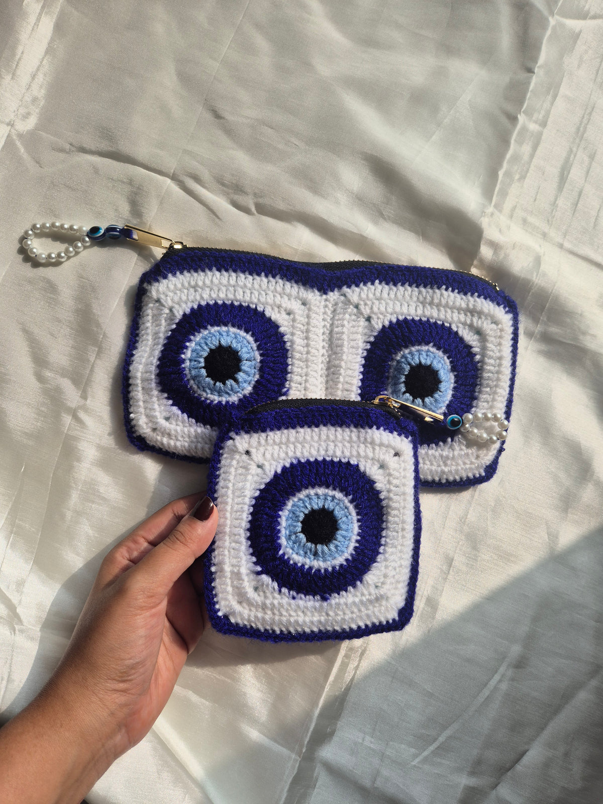 Crochet Evil Eye Pouch