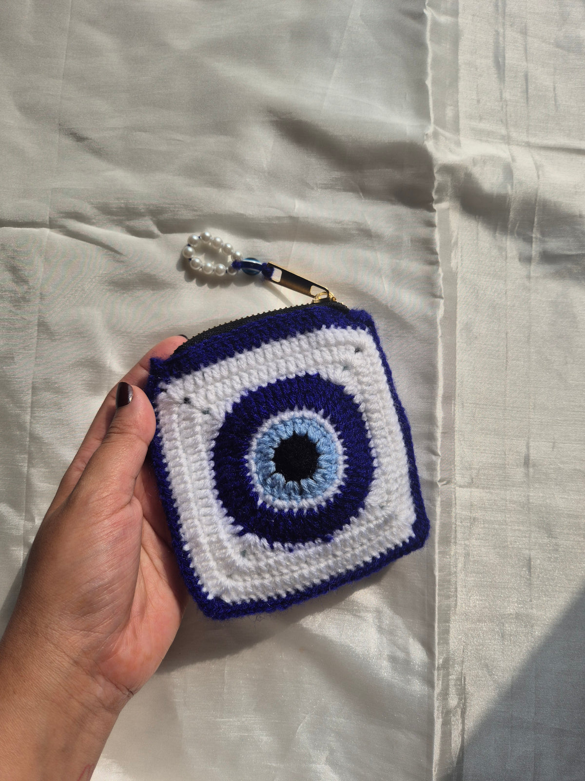 Crochet Evil Eye Pouch