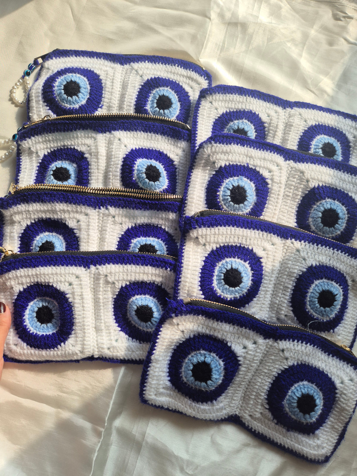 Crochet Evil Eye Pouch