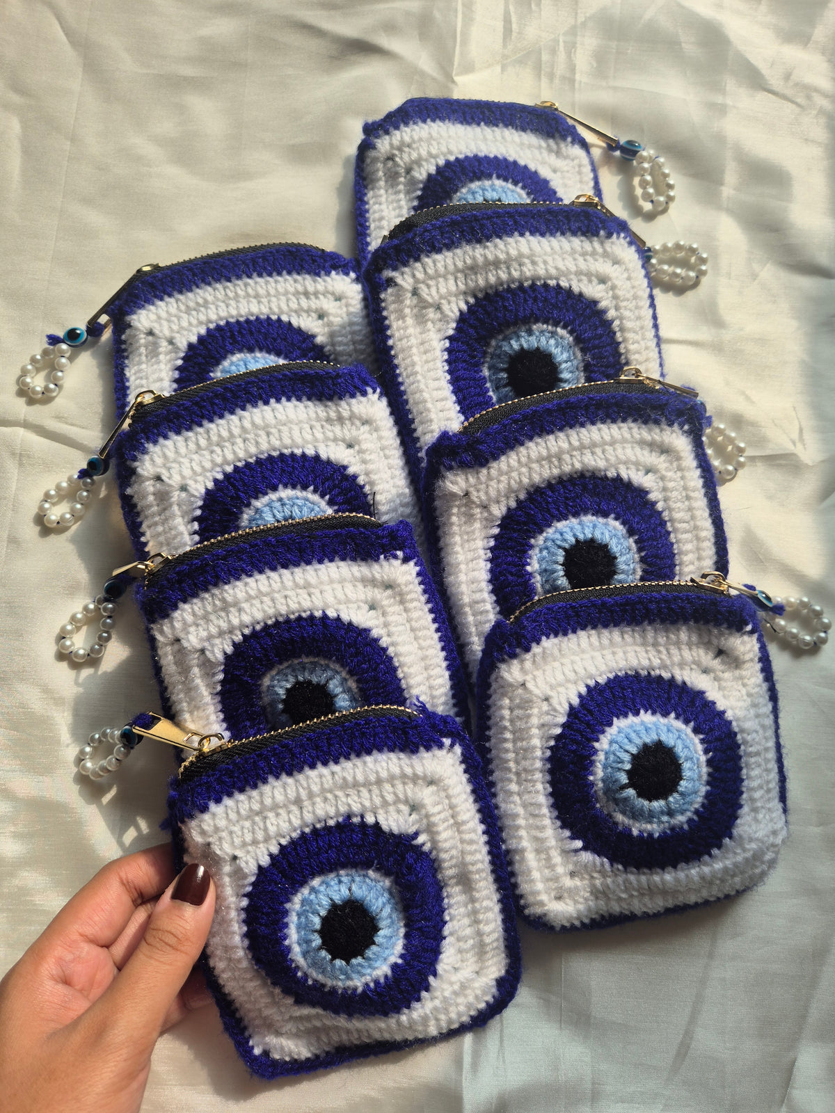 Crochet Evil Eye Pouch