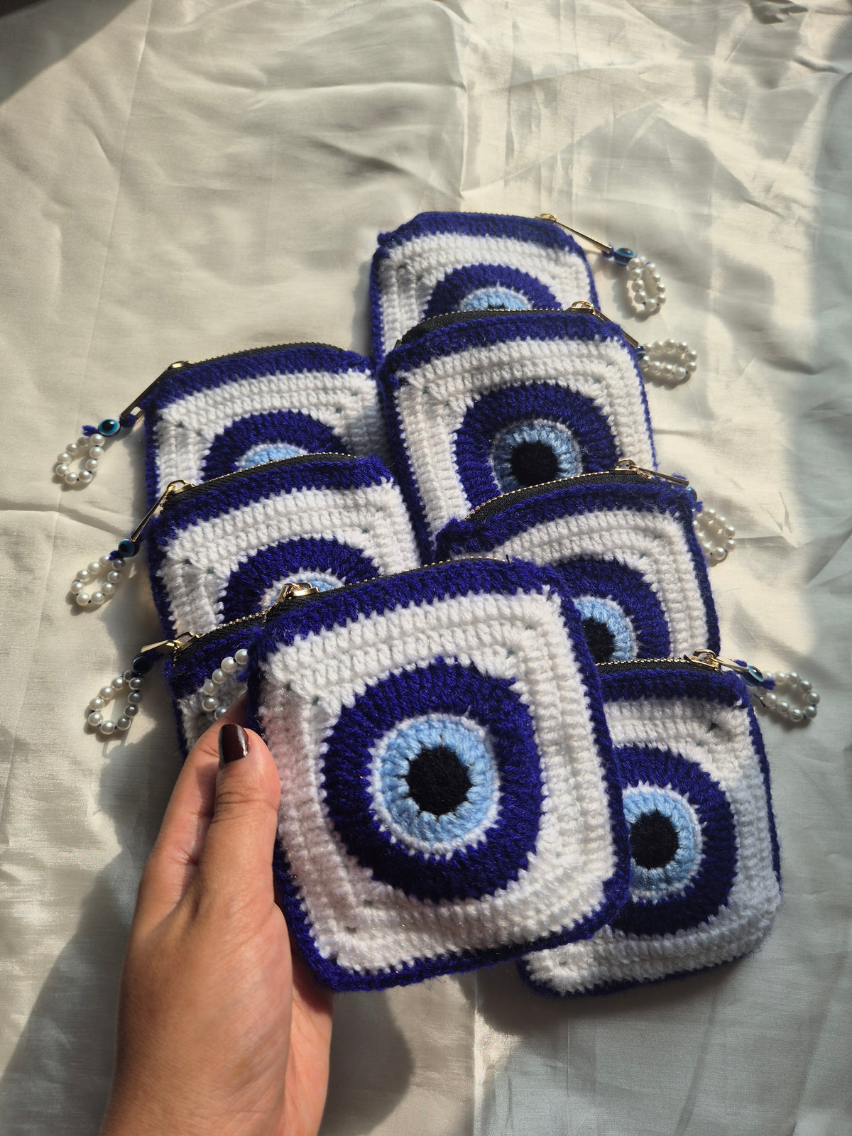 Crochet Evil Eye Pouch