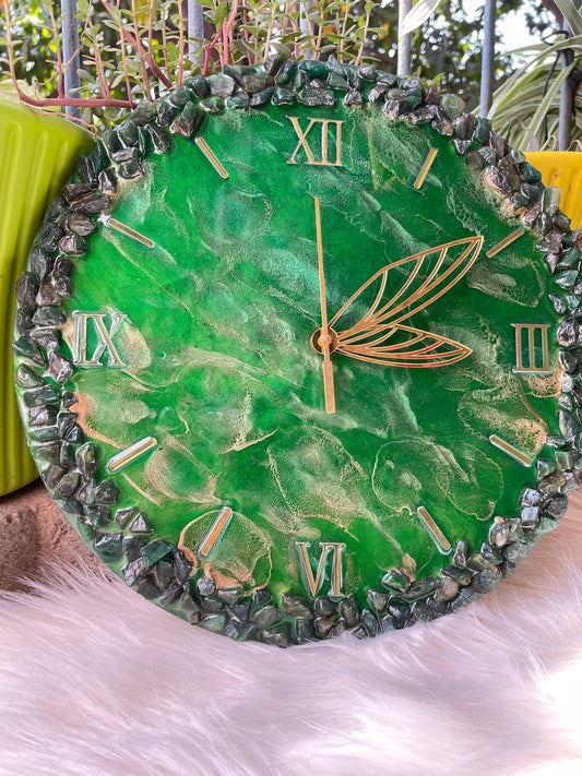 MDF-Resin Stone Border Clock