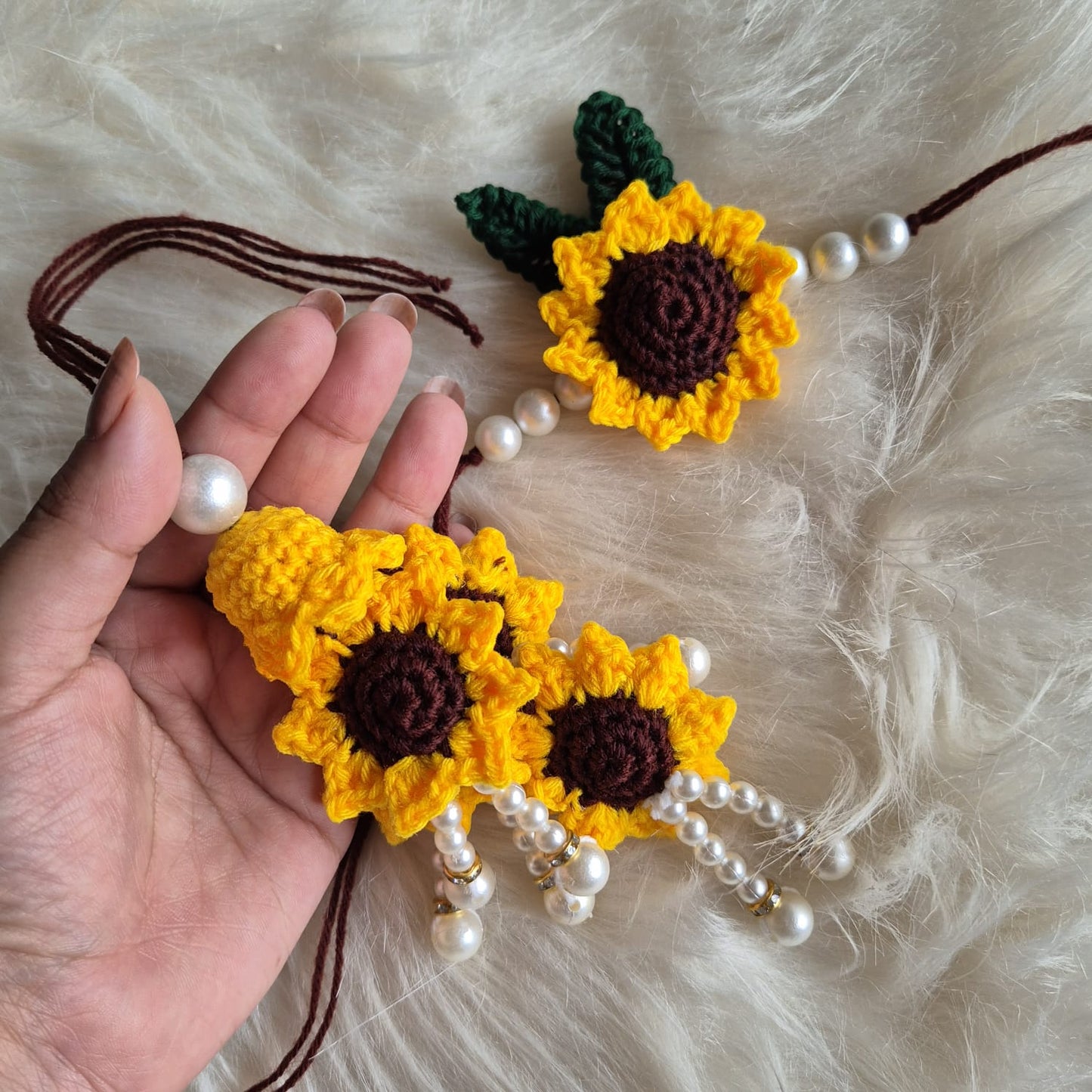 Crochet Sunflower cluster