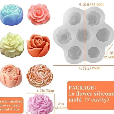 Floral silicone mould